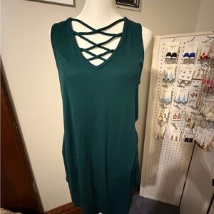 3/$15 Maurices Long Criss Cross Ribbed Tank